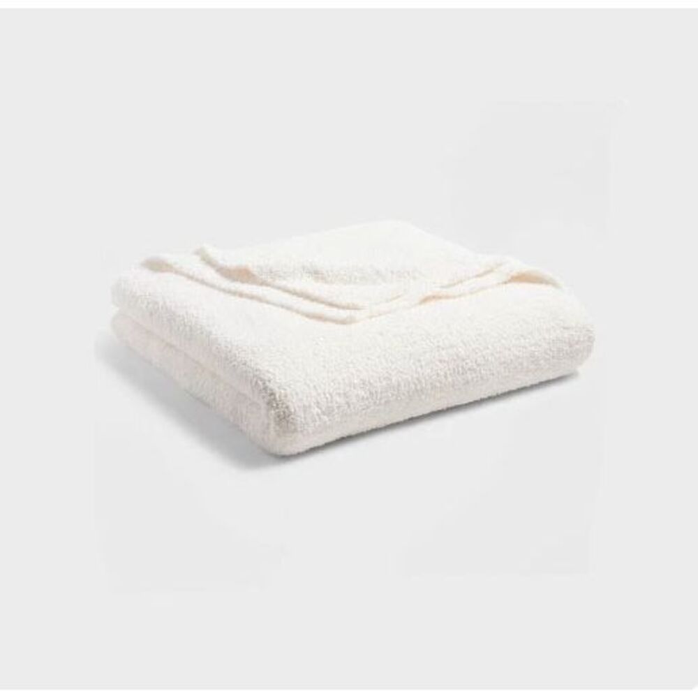 Threshold - Full/Queen Cozy Chenille Bed Blanket White - Thres White - Picture 4 of 4